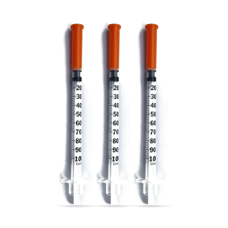 Insulin syringes and needles